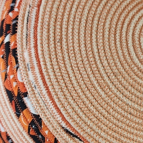 Halloween Themed Decorative Basket - Orange and Black Woven Rope - Picture 9 of 10